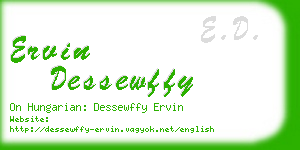 ervin dessewffy business card